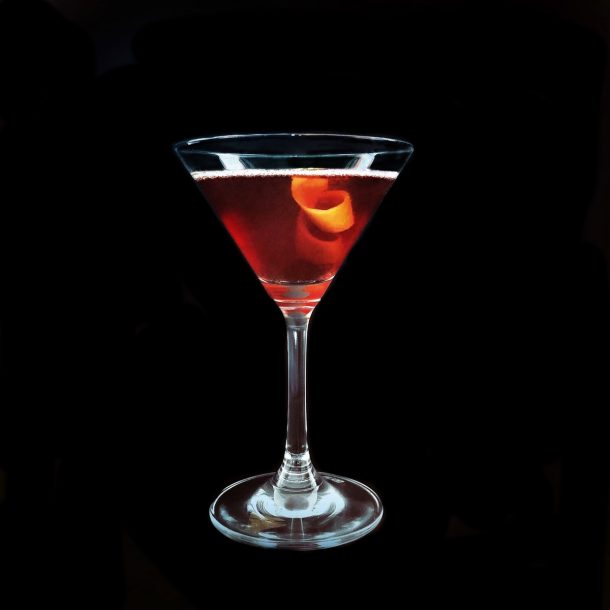 Black Ship cocktail in martini glass