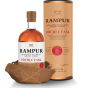 Bottle and packaging of Rampur Single Malt Double Cask Whiskey